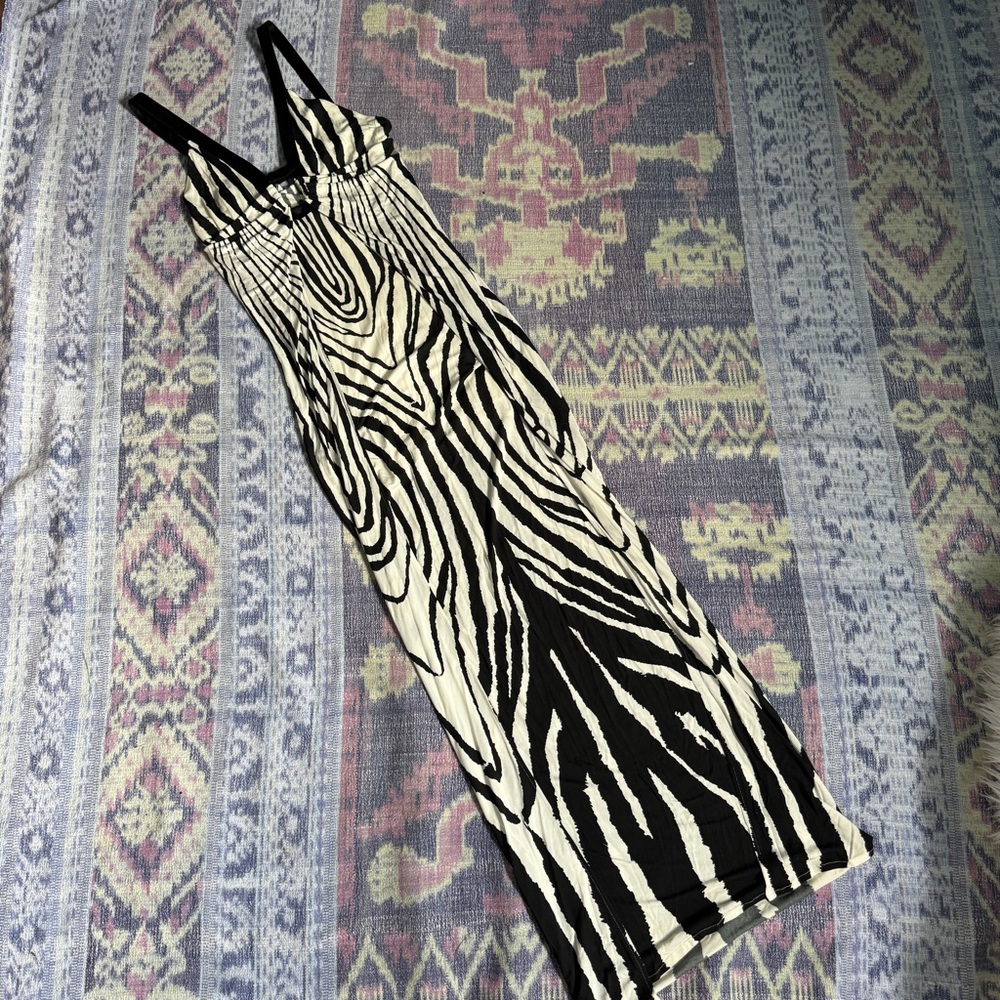 Robert Cavalli Women's Zebra Print Maxi Dress - Picture 14 of 16